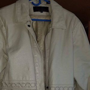 Beige Leather Jacket